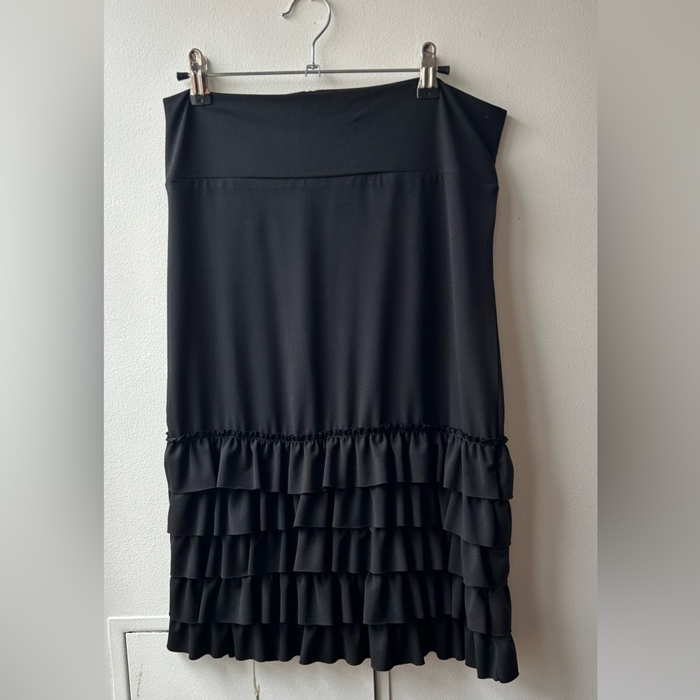 PeekaBoo Chic 80s style ruffle tiered Skirt Half Slip Women's Size L/ XL